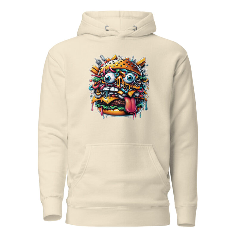 Verrückter Burger Unisex-Hoodie