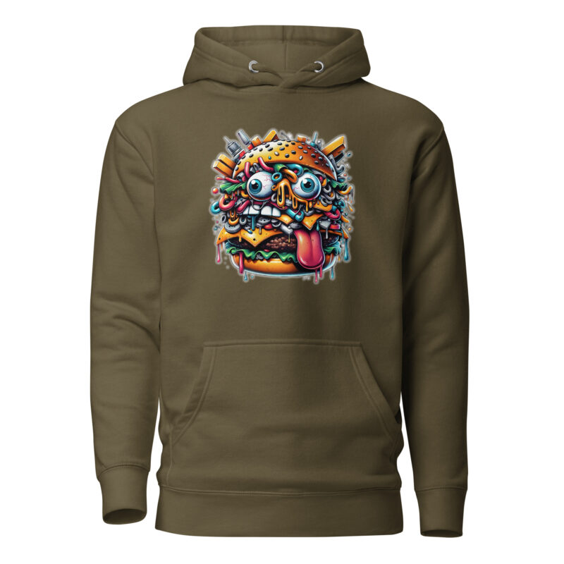 Verrückter Burger Unisex-Hoodie