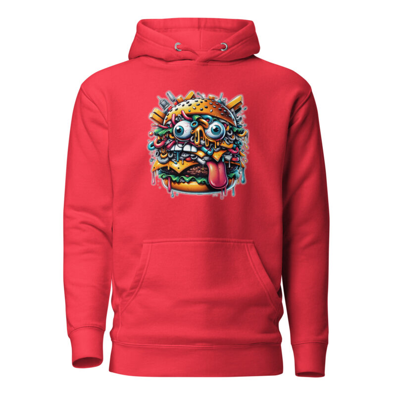 Verrückter Burger Unisex-Hoodie