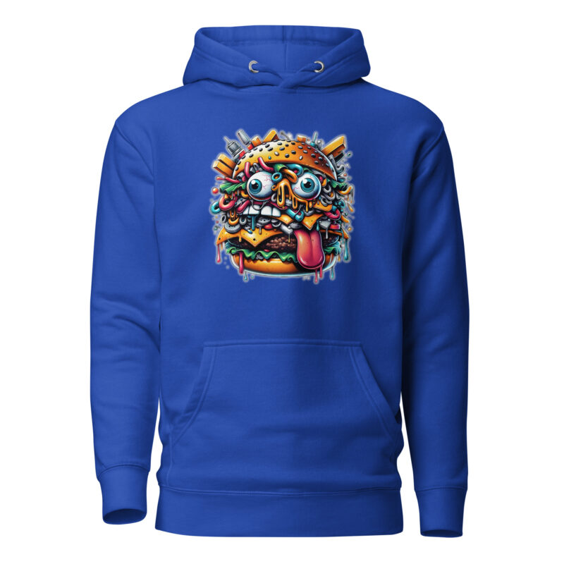 Verrückter Burger Unisex-Hoodie