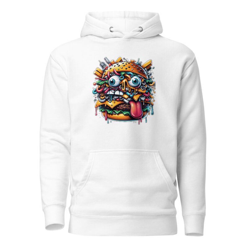 Verrückter Burger Unisex-Hoodie