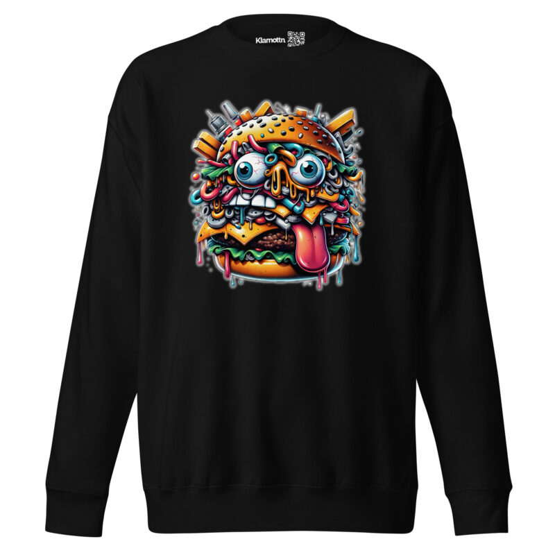 Verrückter Burger Unisex-Sweatshirt