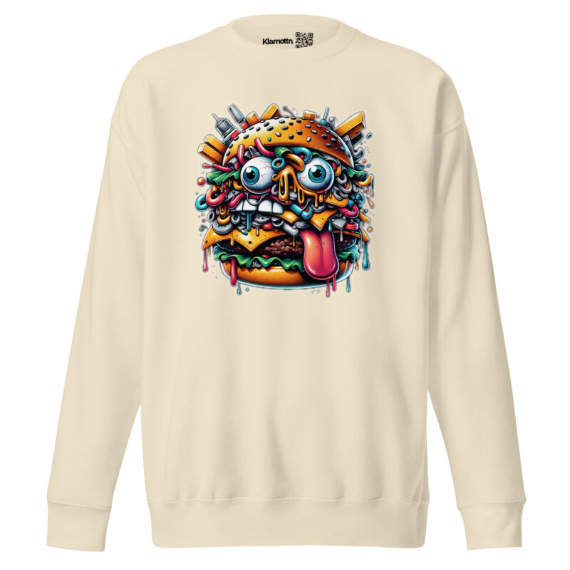 Verrückter Burger Unisex-Sweatshirt