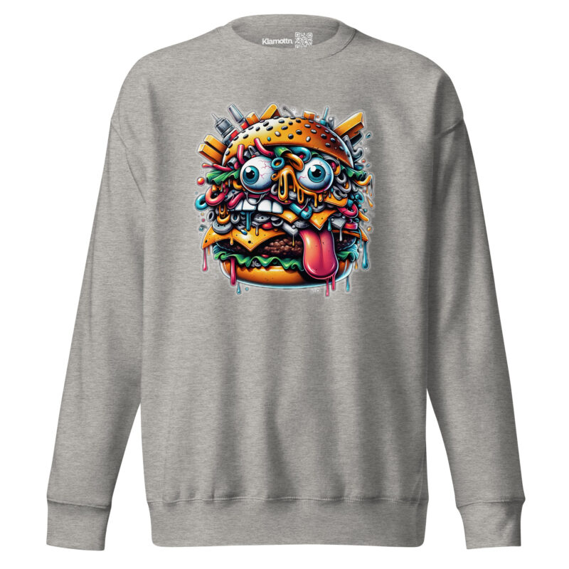 Verrückter Burger Unisex-Sweatshirt