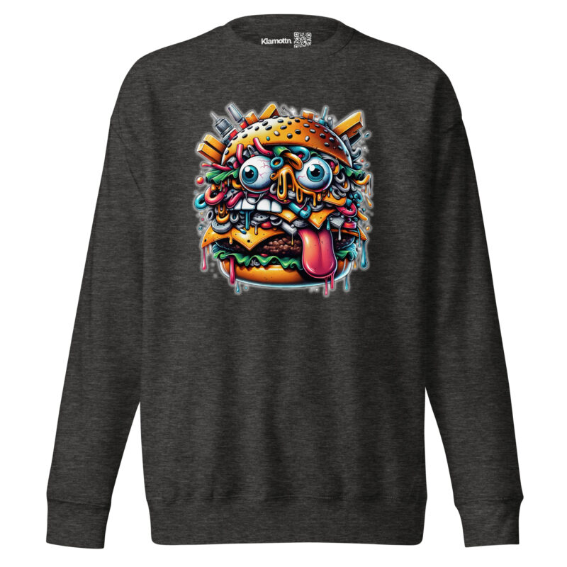 Verrückter Burger Unisex-Sweatshirt