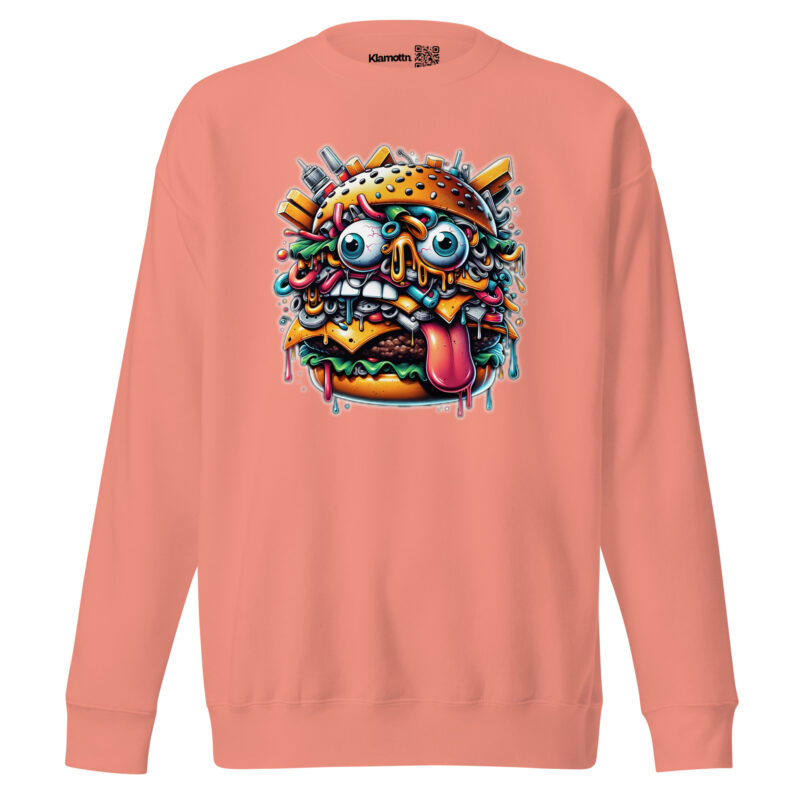 Verrückter Burger Unisex-Sweatshirt