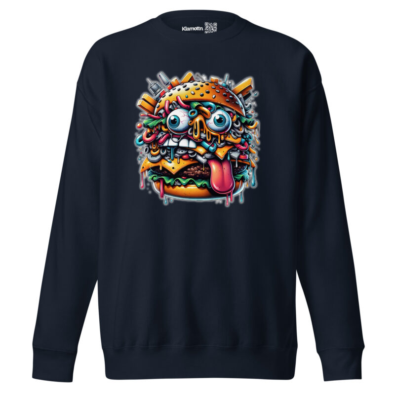 Verrückter Burger Unisex-Sweatshirt