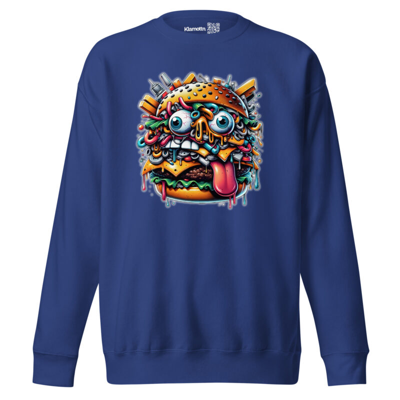 Verrückter Burger Unisex-Sweatshirt