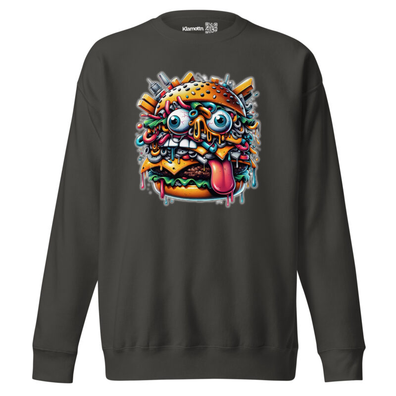 Verrückter Burger Unisex-Sweatshirt