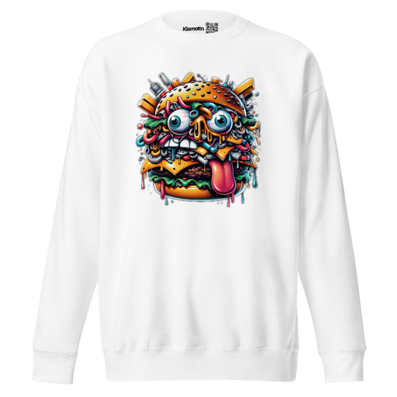 Verrückter Burger Unisex-Sweatshirt