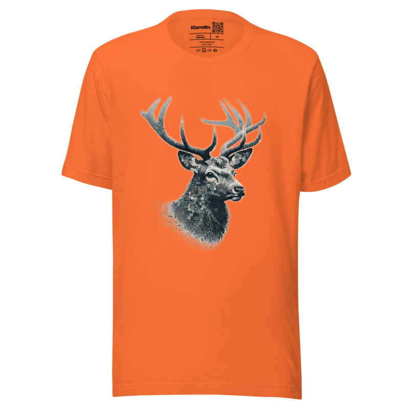 Majestätischer Hirsch im Mosaik-Stil Unisex-T-Shirt