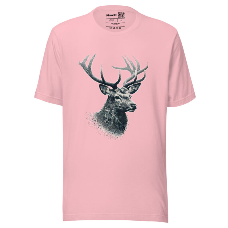 Majestätischer Hirsch im Mosaik-Stil Unisex-T-Shirt